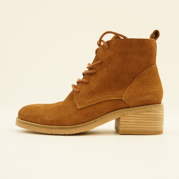 Lucky Brand Ankle Boot Lace Up Booties Toffee 6 - Picture 5 of 8